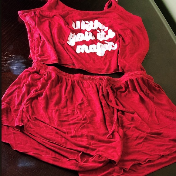 Other - Red Tank and Short Pajama Set M